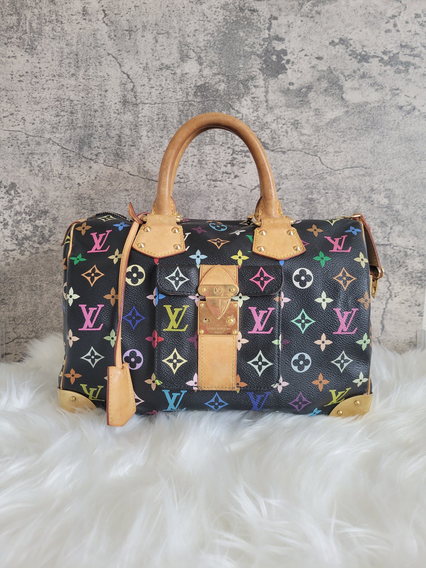 RARE Louis Vuitton X Takashi Murakami Multicolor Speedy 30