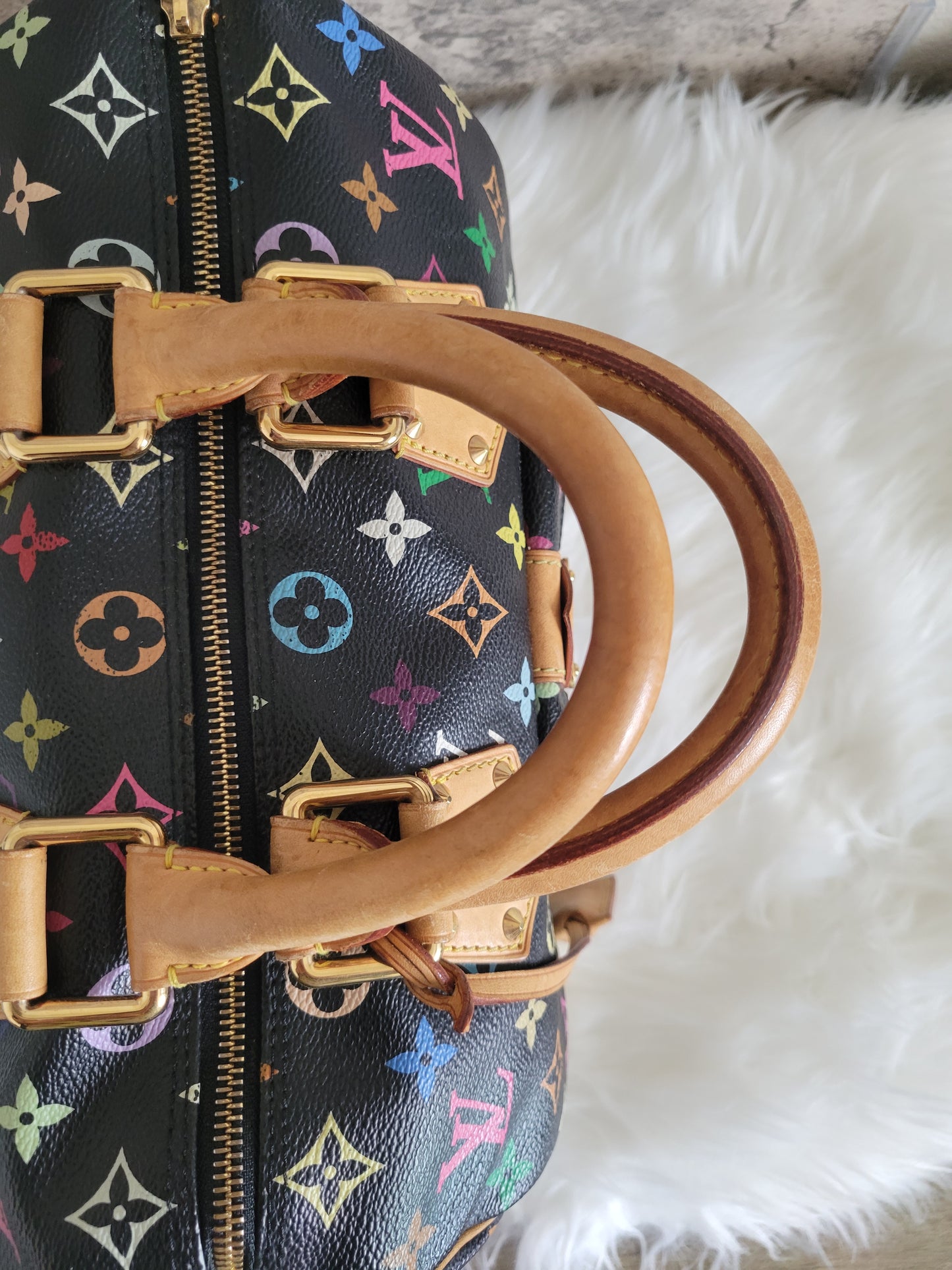 RARE Louis Vuitton X Takashi Murakami Multicolor Speedy 30