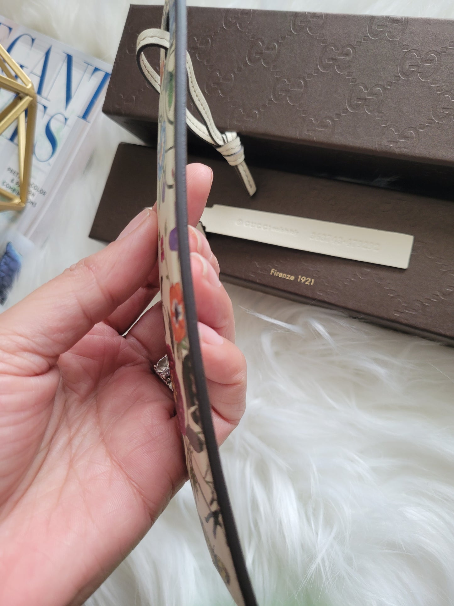 Rare BRAND NEW Gucci Leather Bookmark
