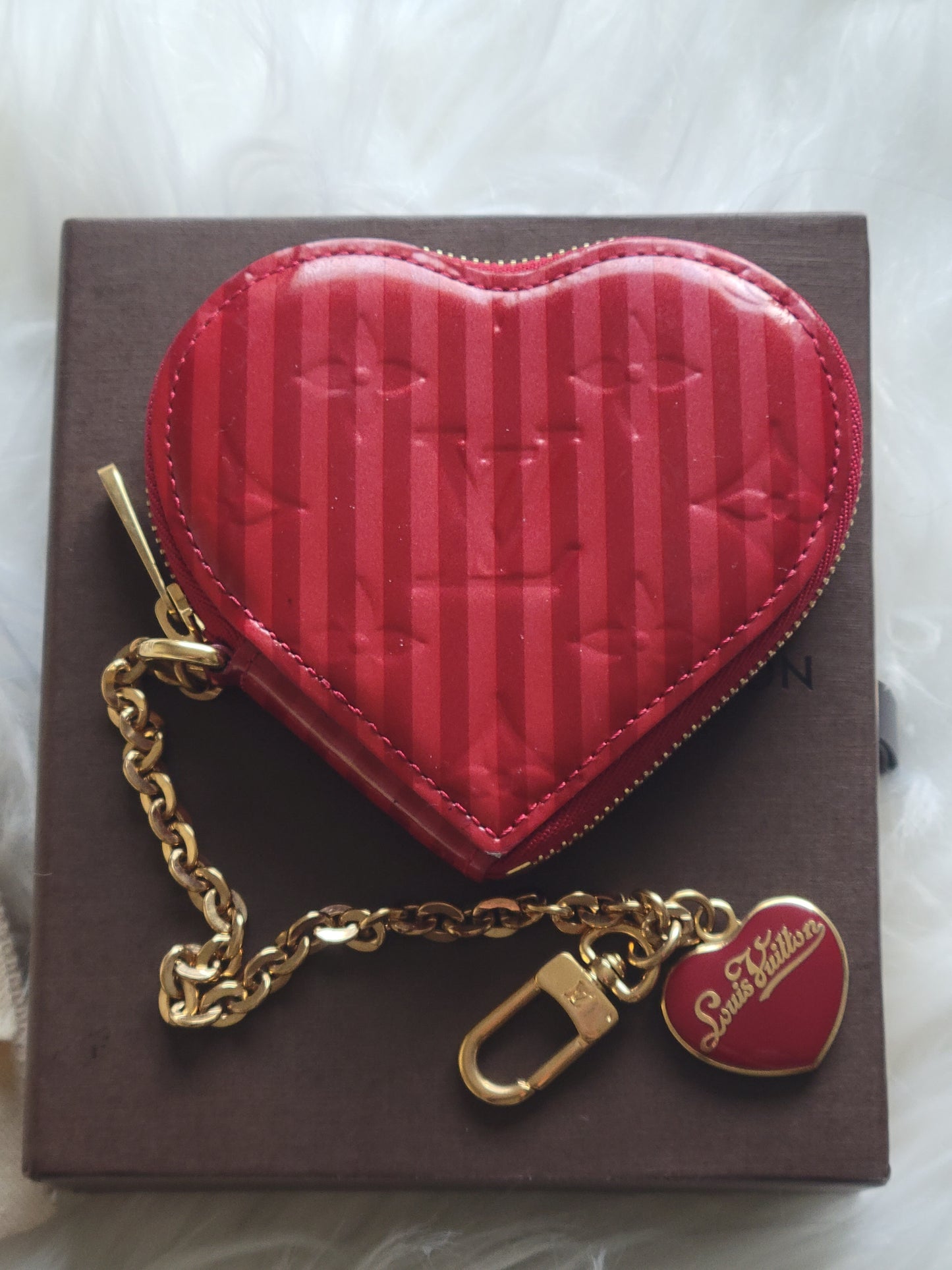 Louis Vuitton Limited Edition Rayures Heart Coin Purse