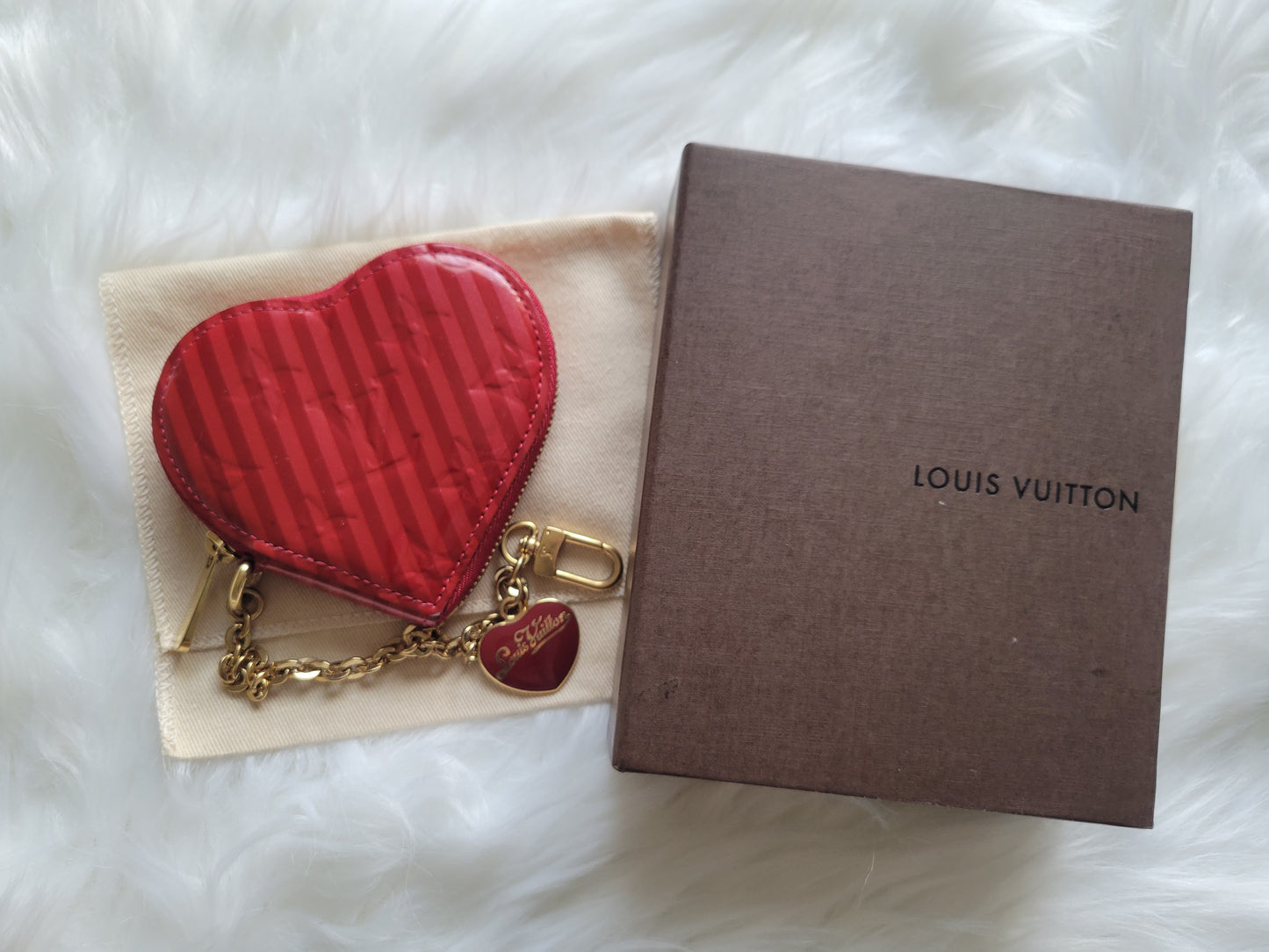 Louis Vuitton Limited Edition Rayures Heart Coin Purse