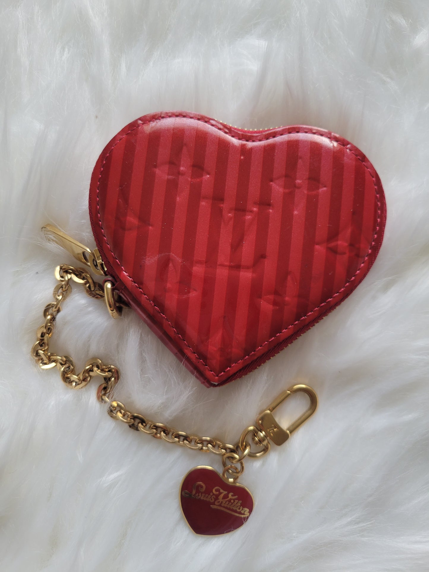 Louis Vuitton Limited Edition Rayures Heart Coin Purse