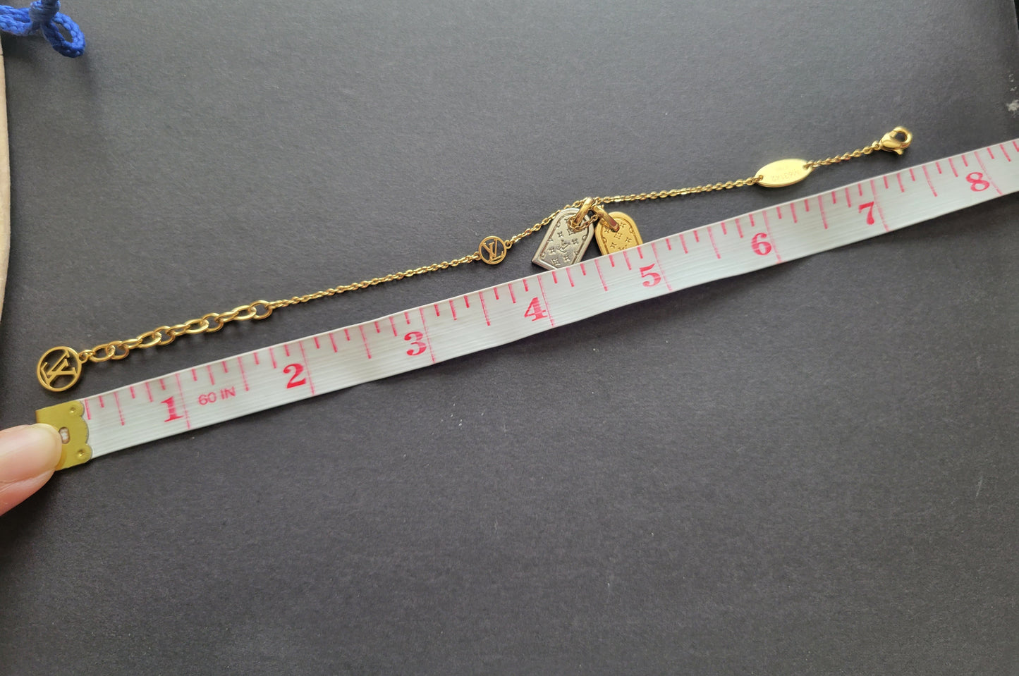 Louis Vuitton Two Tone Nanogram Bracelet