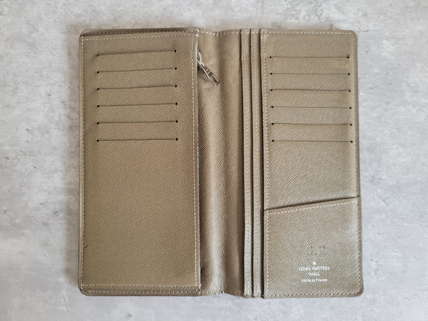 Louis Vuitton Taiga Leather Brazza Long Wallet