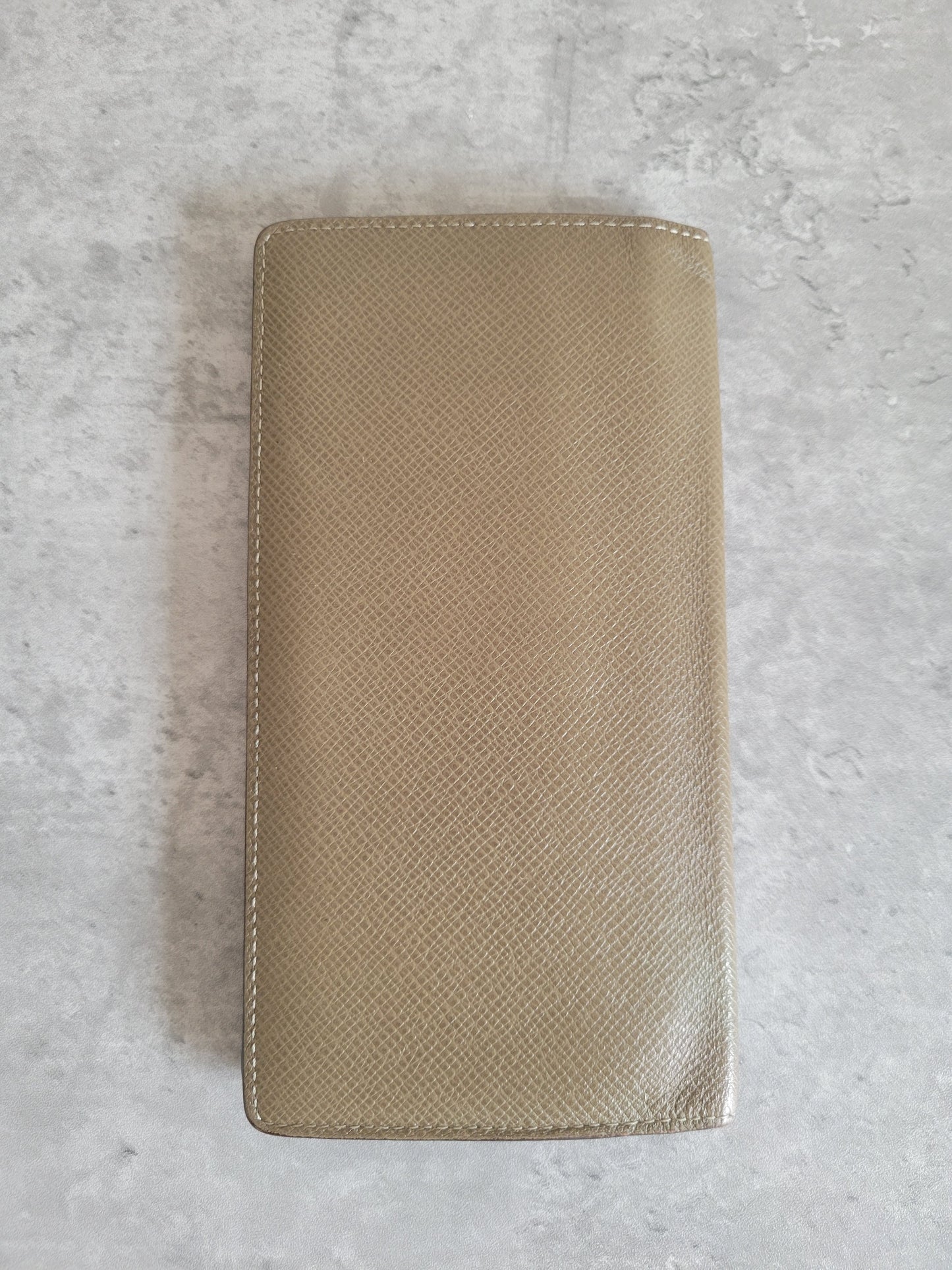 Louis Vuitton Taiga Leather Brazza Long Wallet