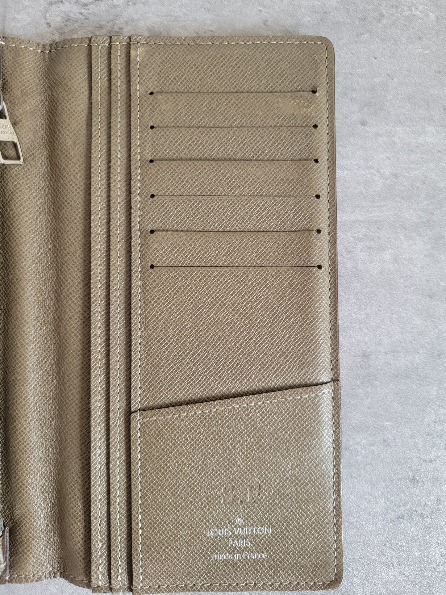 Louis Vuitton Taiga Leather Brazza Long Wallet
