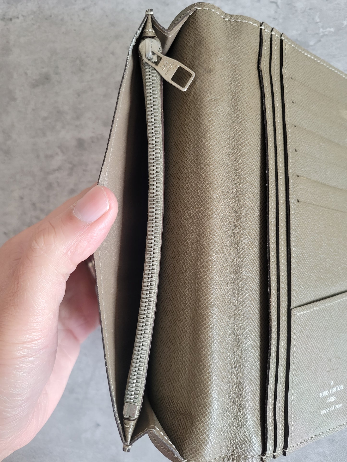 Louis Vuitton Taiga Leather Brazza Long Wallet