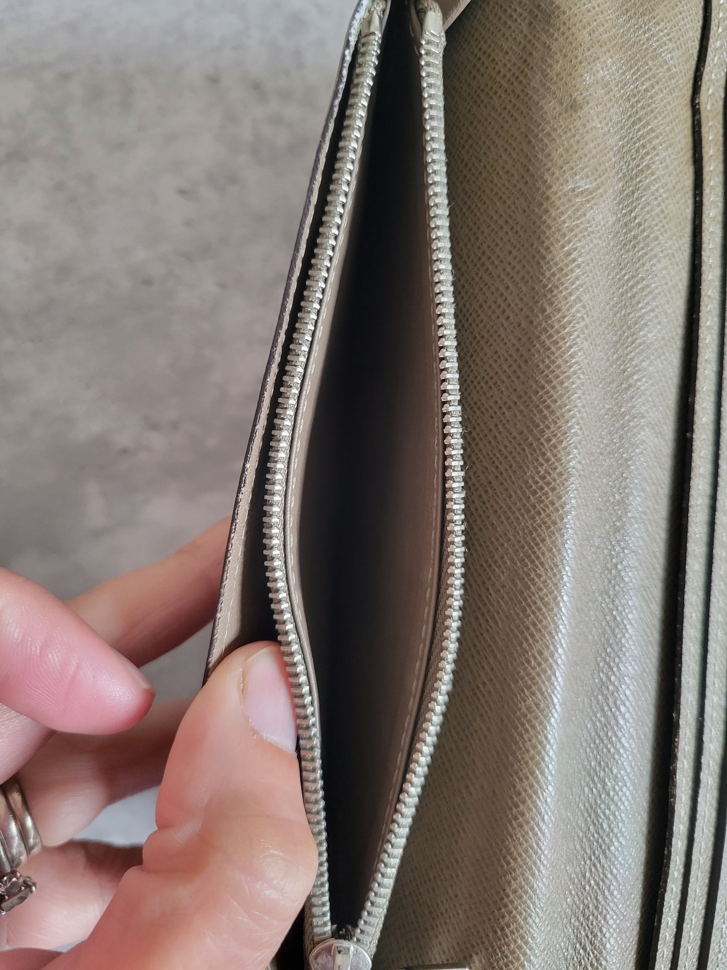 Louis Vuitton Taiga Leather Brazza Long Wallet