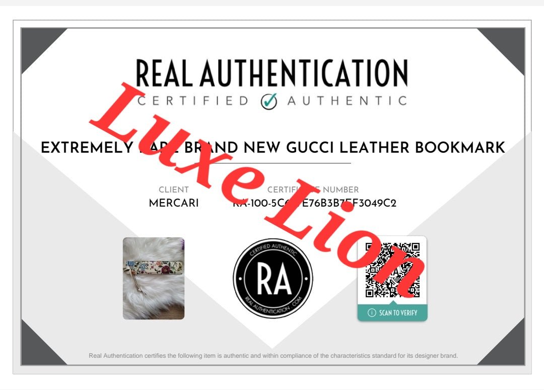 Rare BRAND NEW Gucci Leather Bookmark