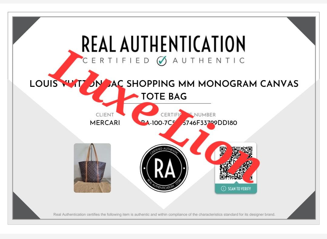 Louis Vuitton Sac Shopping MM Monogram Canvas Tote Bag