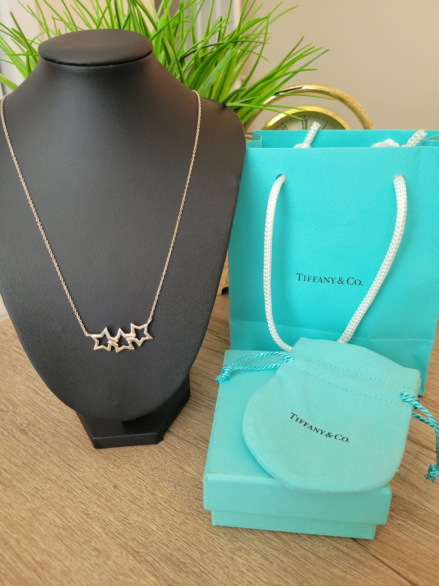 Tiffany & Co. Triple Star Pendant Necklace