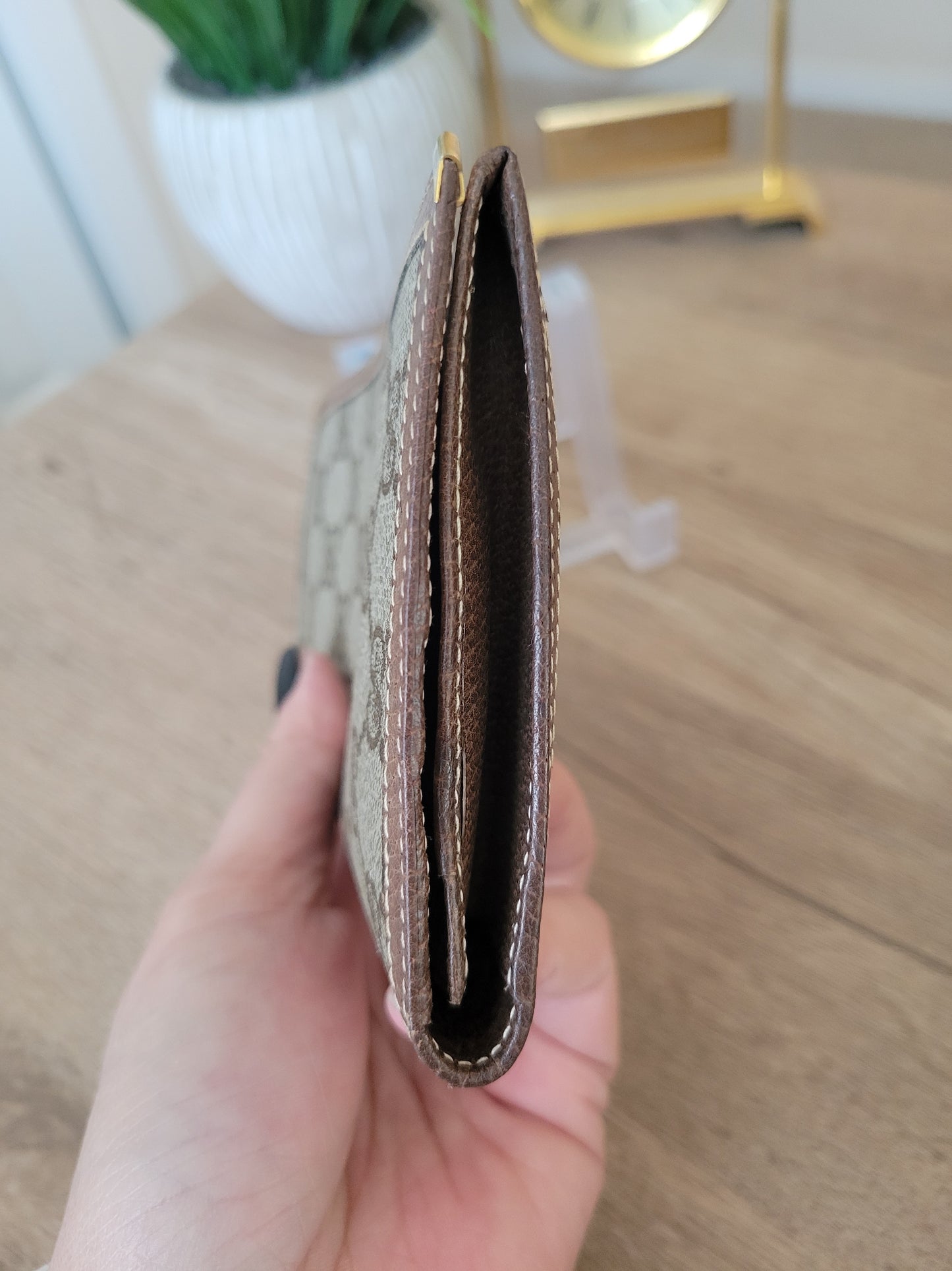 Vintage Gucci GG Monogram Long Wallet