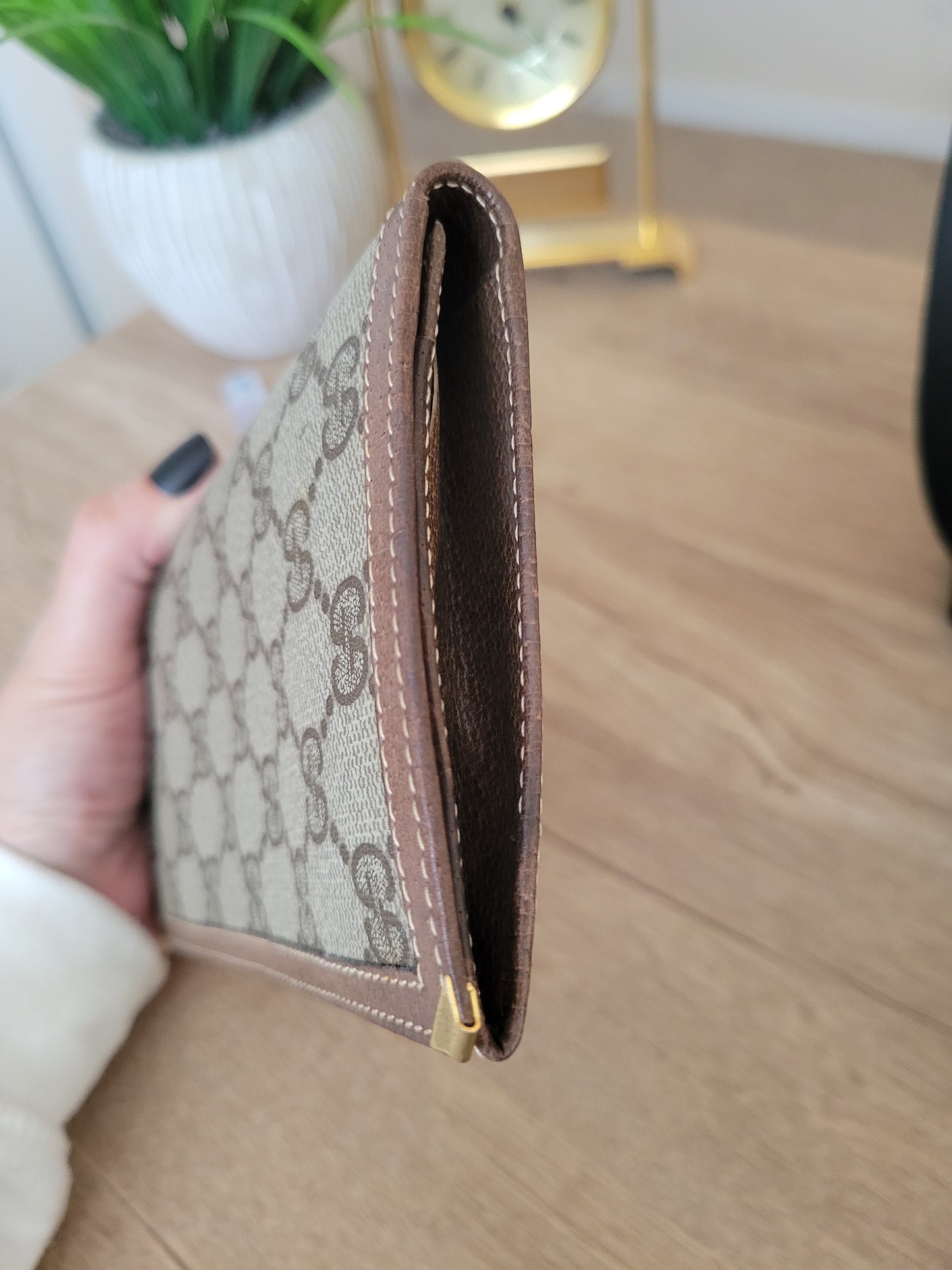 Vintage Gucci GG Monogram Long Wallet