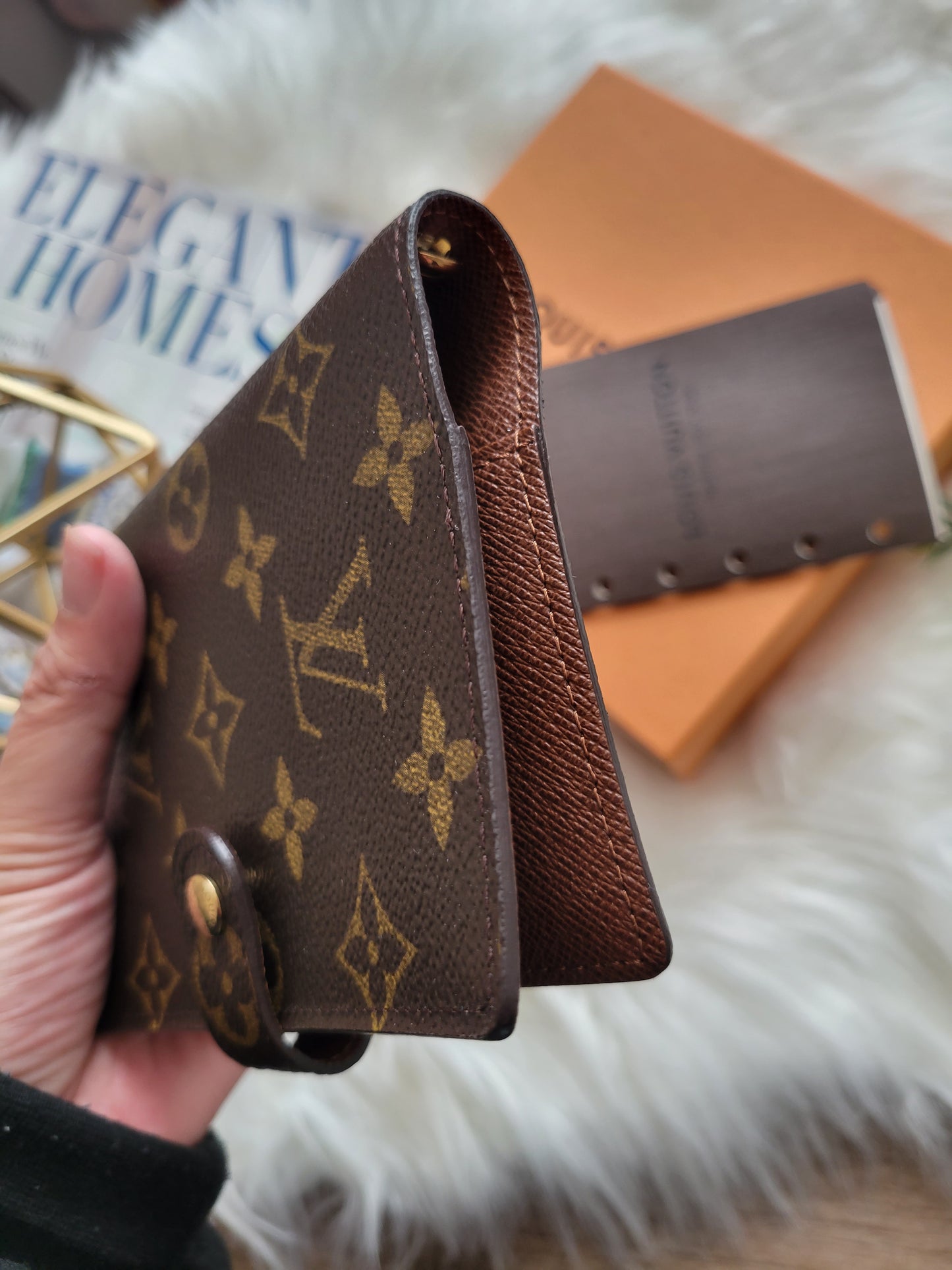 LIKE NEW Louis Vuitton Monogram Small Ring Agenda PM
