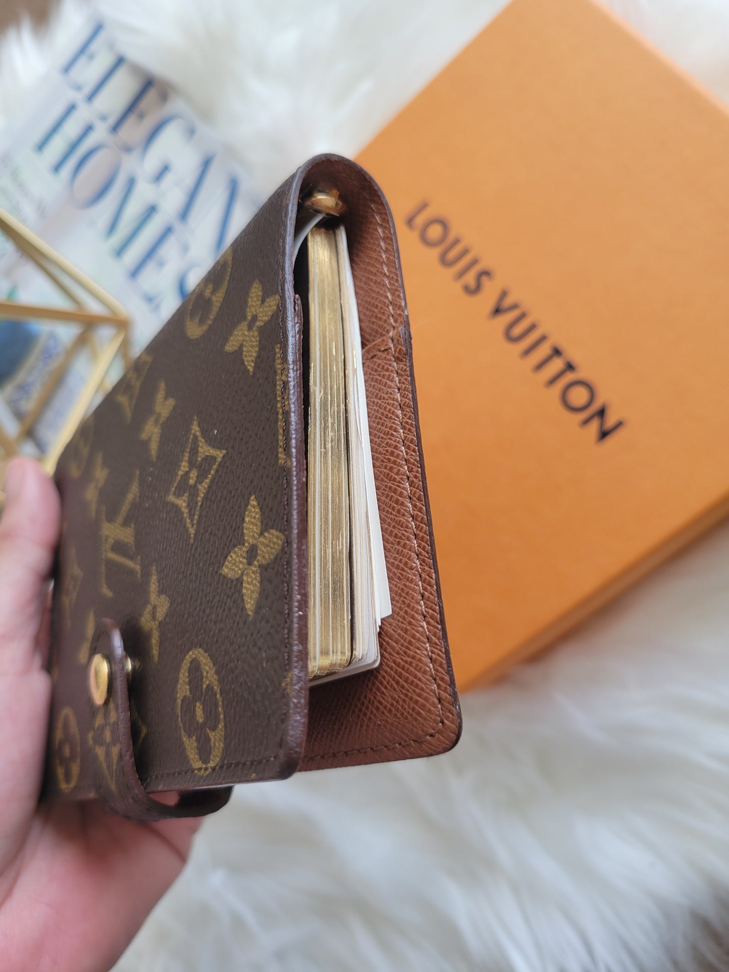 Like New Louis Vuitton Monogram Small Ring PM Agenda