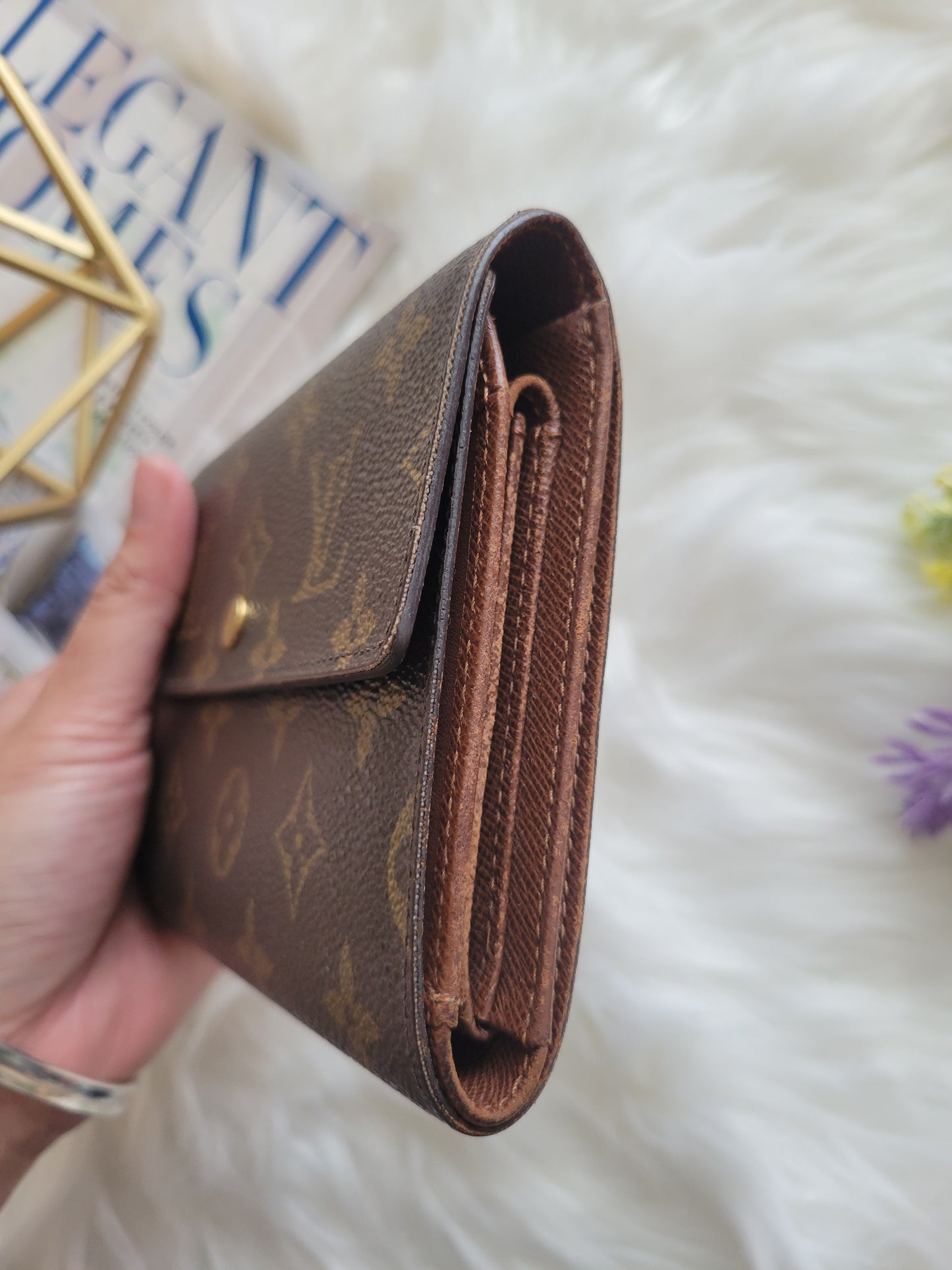 Louis Vuitton Monogram Porte Tresor Etui Papiers Passport Trifold Wallet