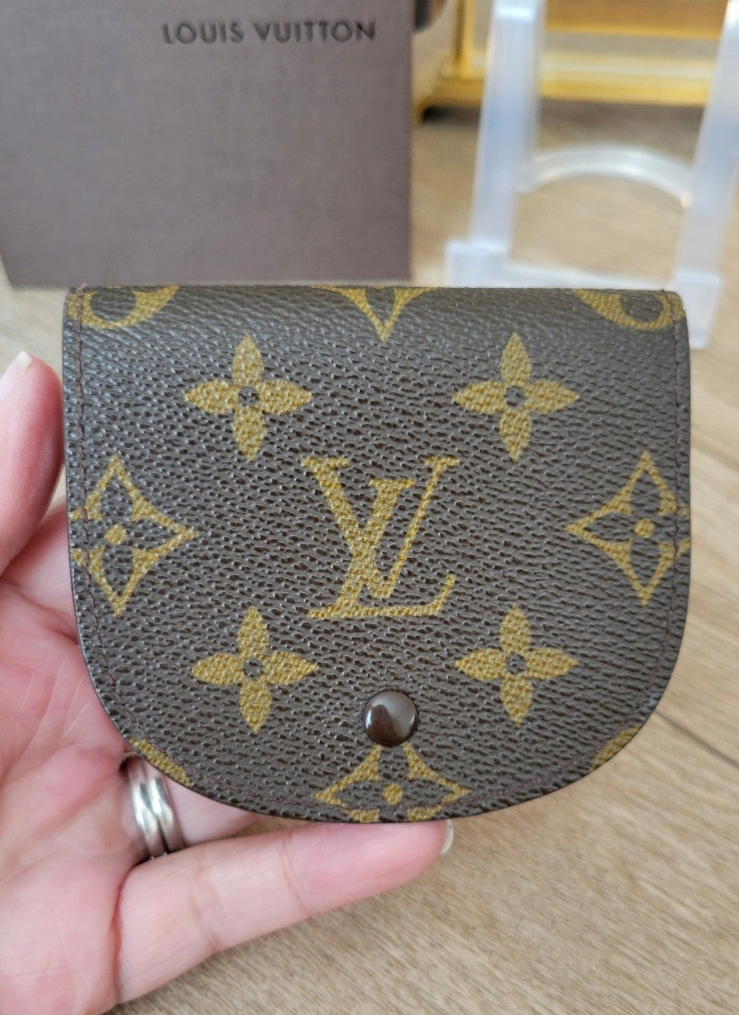 Vintage Louis Vuitton Monogram Porte Monnaie Gousset Coin Purse
