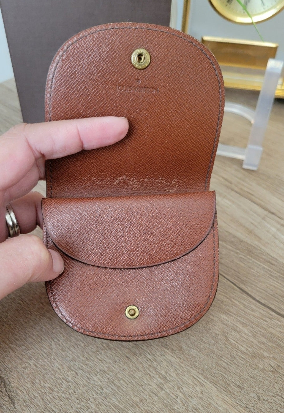 Vintage Louis Vuitton Monogram Porte Monnaie Gousset Coin Purse