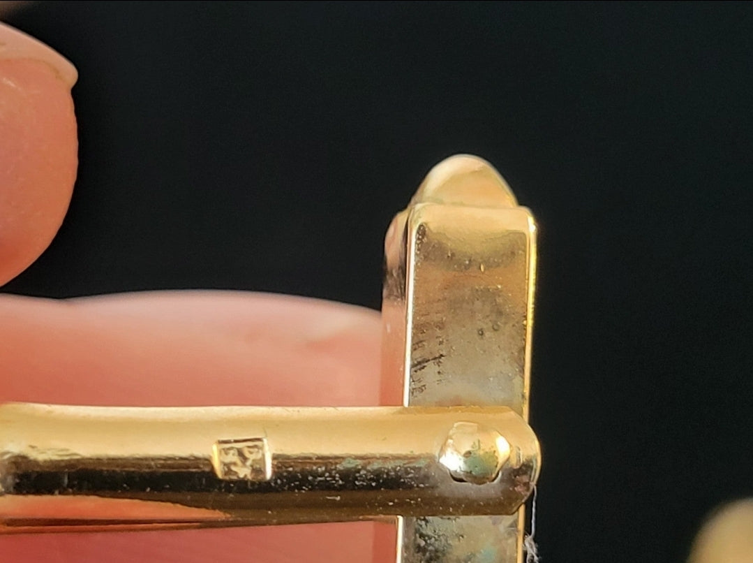 Vintage Louis Vuitton Bouton de Manchette Cufflinks w/ Case