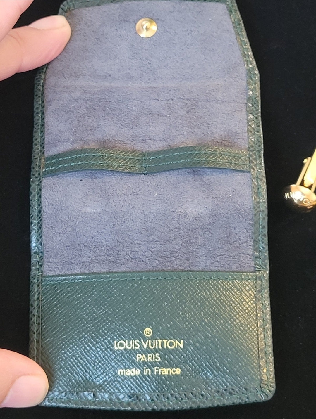 Vintage Louis Vuitton Bouton de Manchette Cufflinks w/ Case