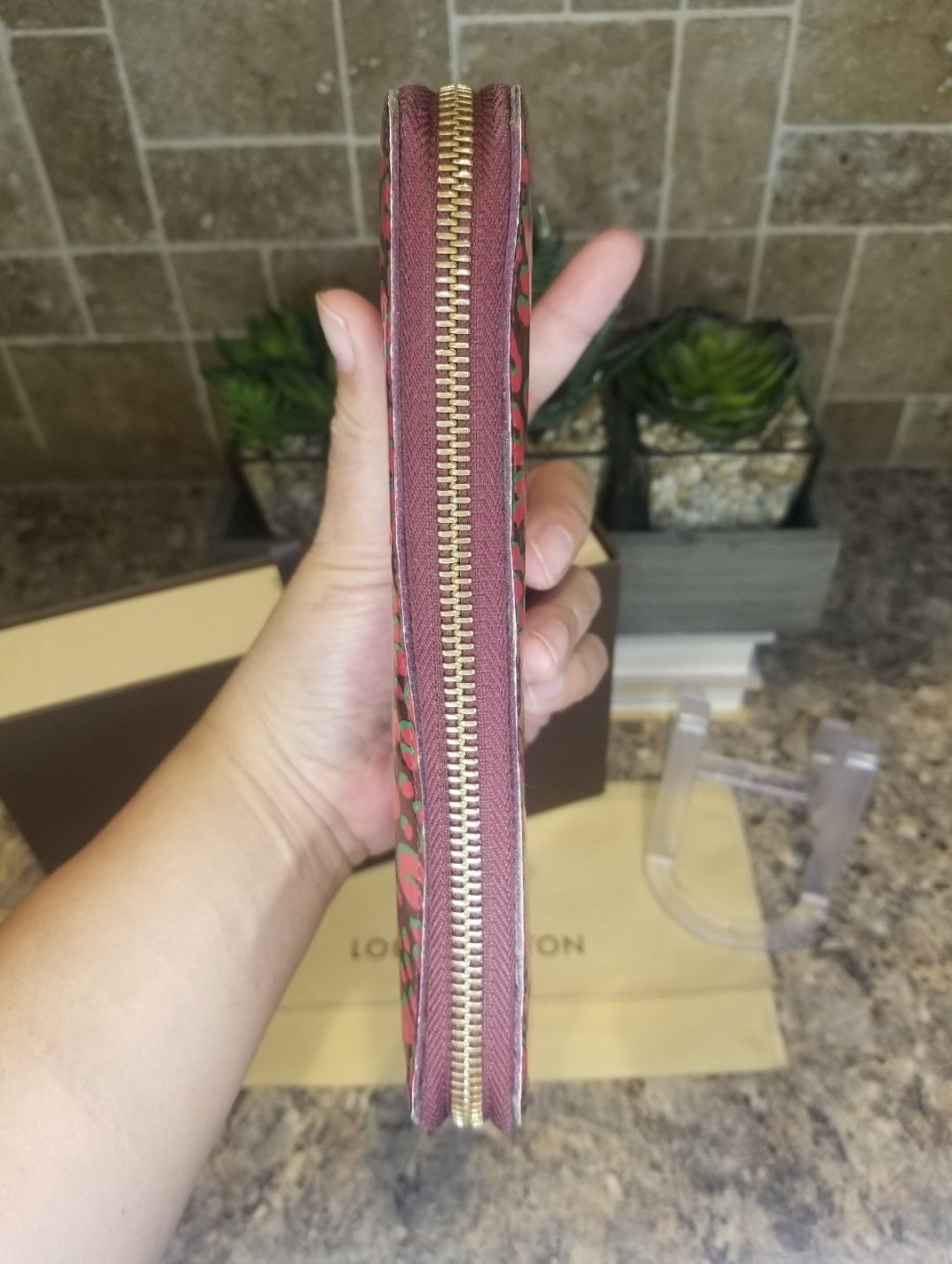 Louis Vuitton x Stephen Sprouse Limited Edition Rouge Leopard Zippy Wallet