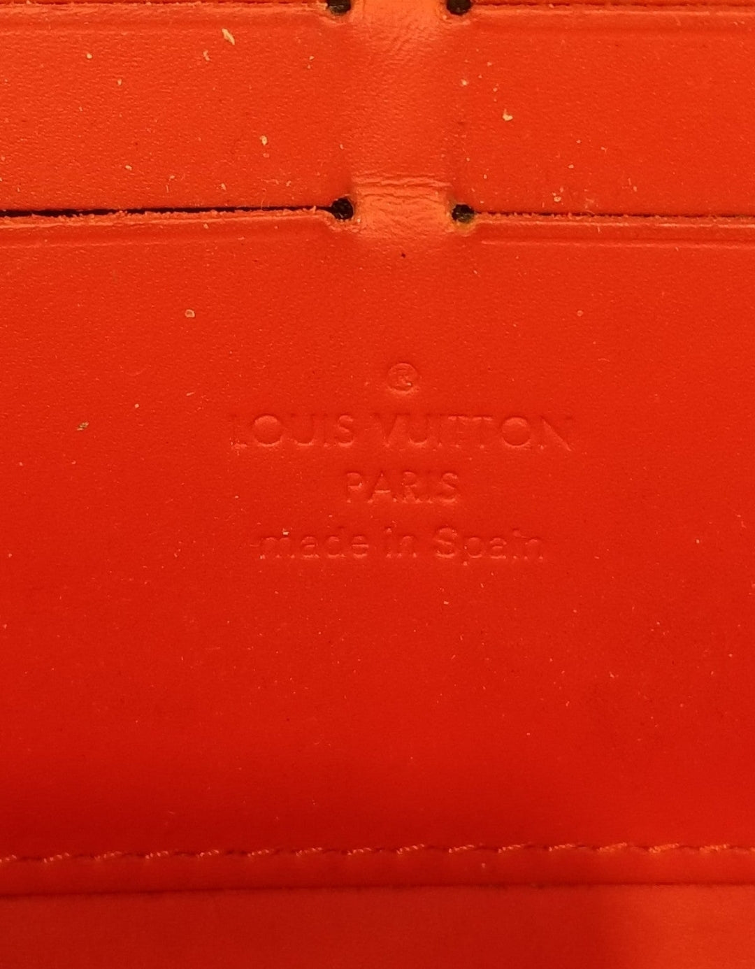 Louis Vuitton Vernis Orange Sunset Zippy Long Wallet
