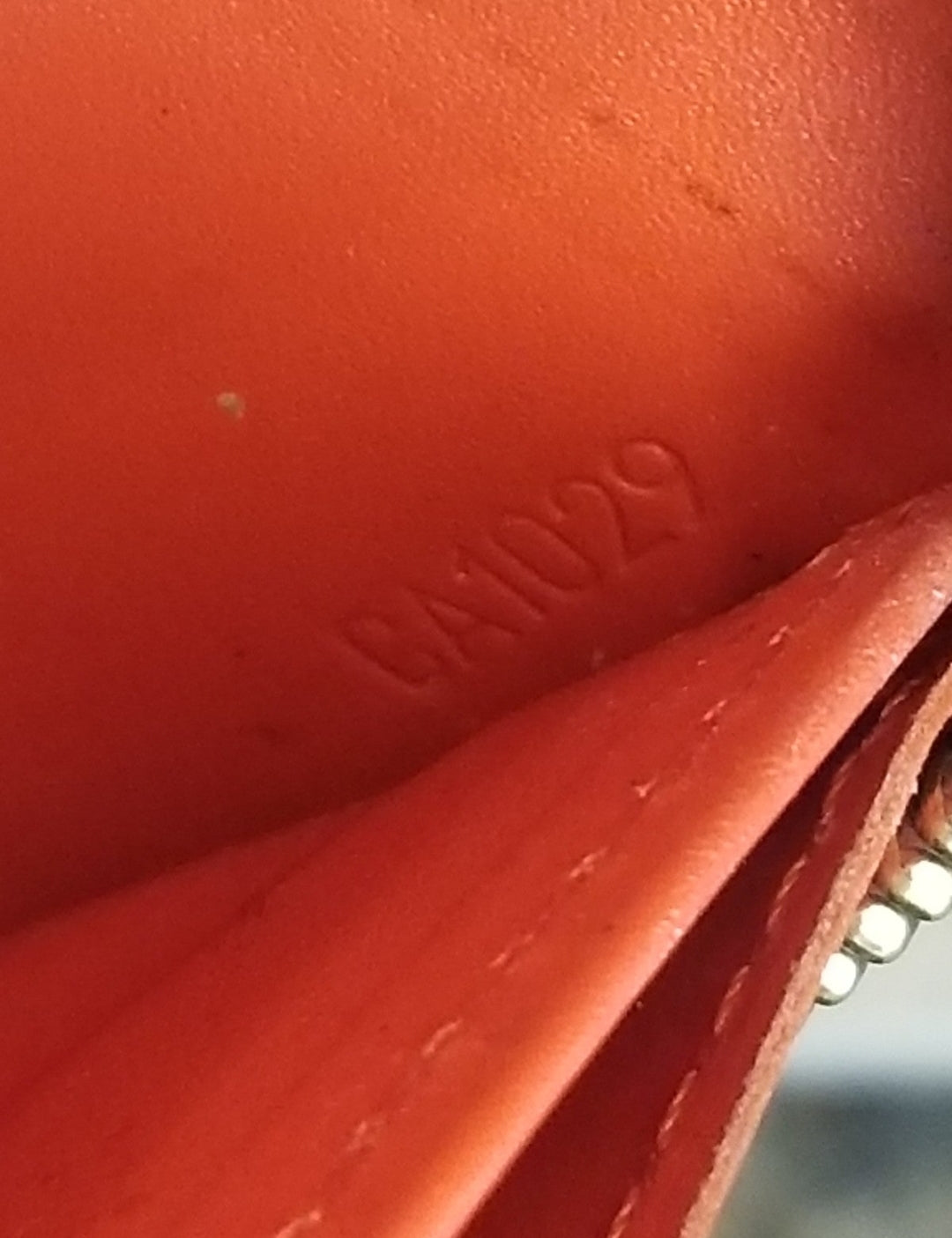 Louis Vuitton Vernis Orange Sunset Zippy Long Wallet