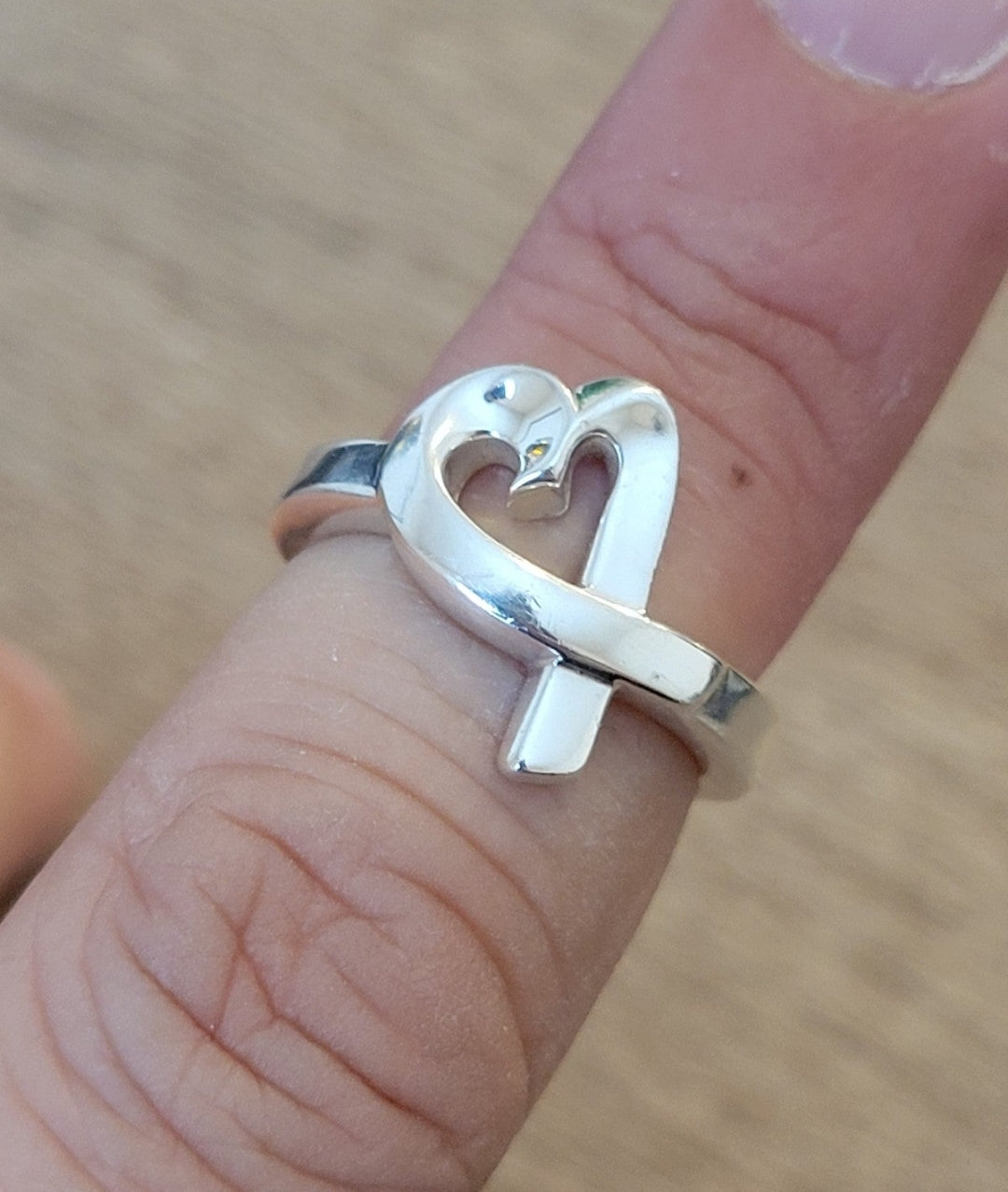 Tiffany & Co. Paloma Picasso Loving Heart Sterling Silver Ring