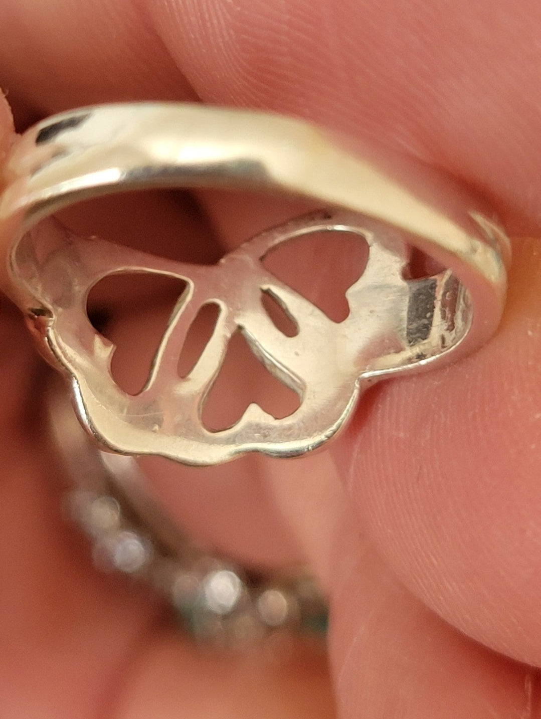 Tiffany & Co. Vintage Sterling Silver Triple Heart Ring