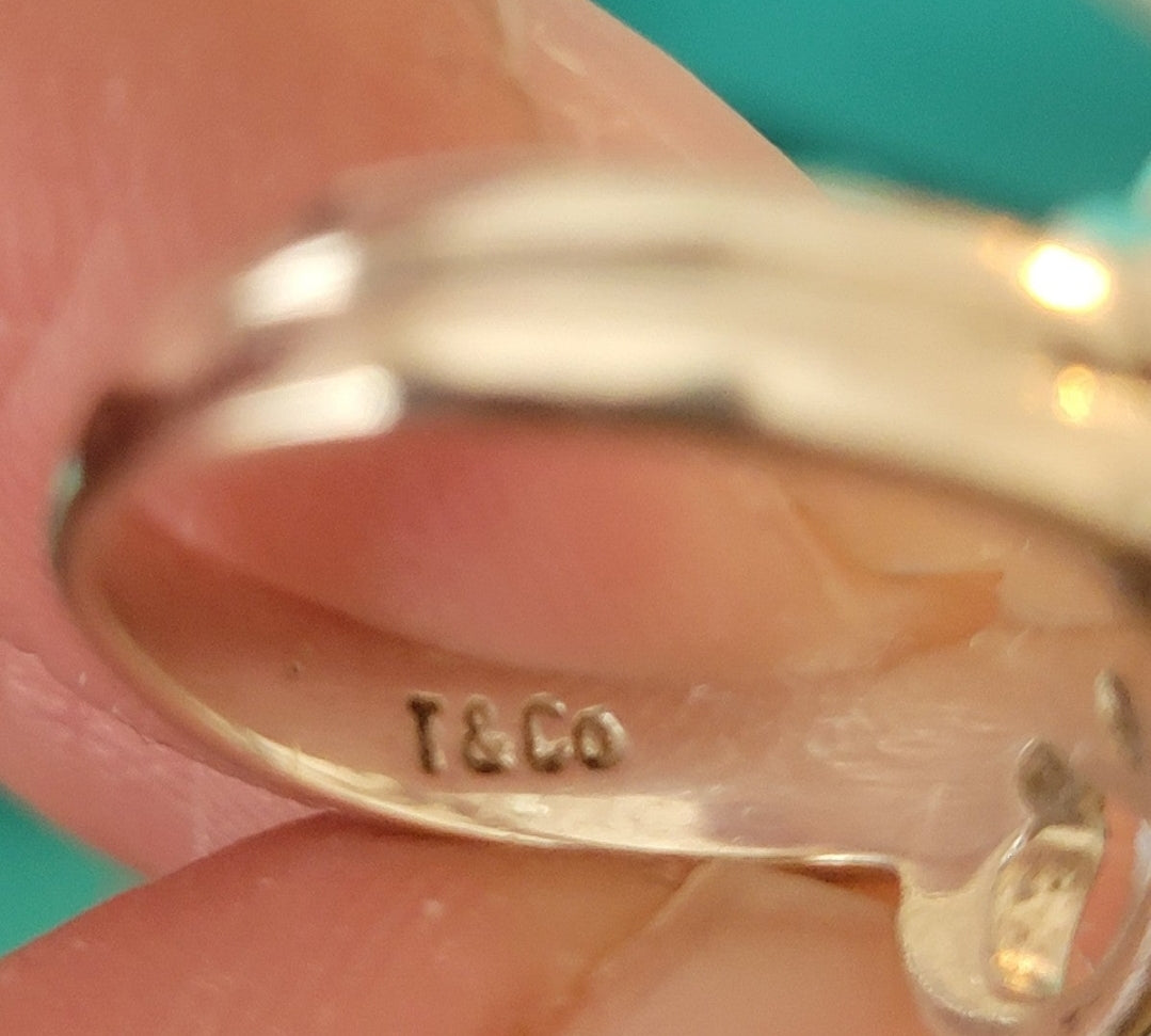 Tiffany & Co. Vintage Sterling Silver Triple Heart Ring