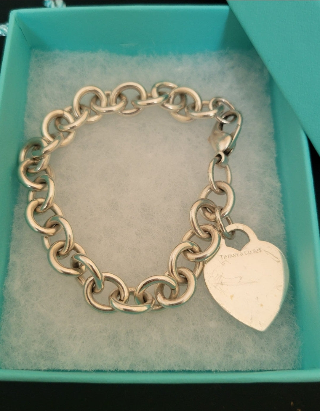 Tiffany & Co Vintage Heart Tag Charm Bracelet
