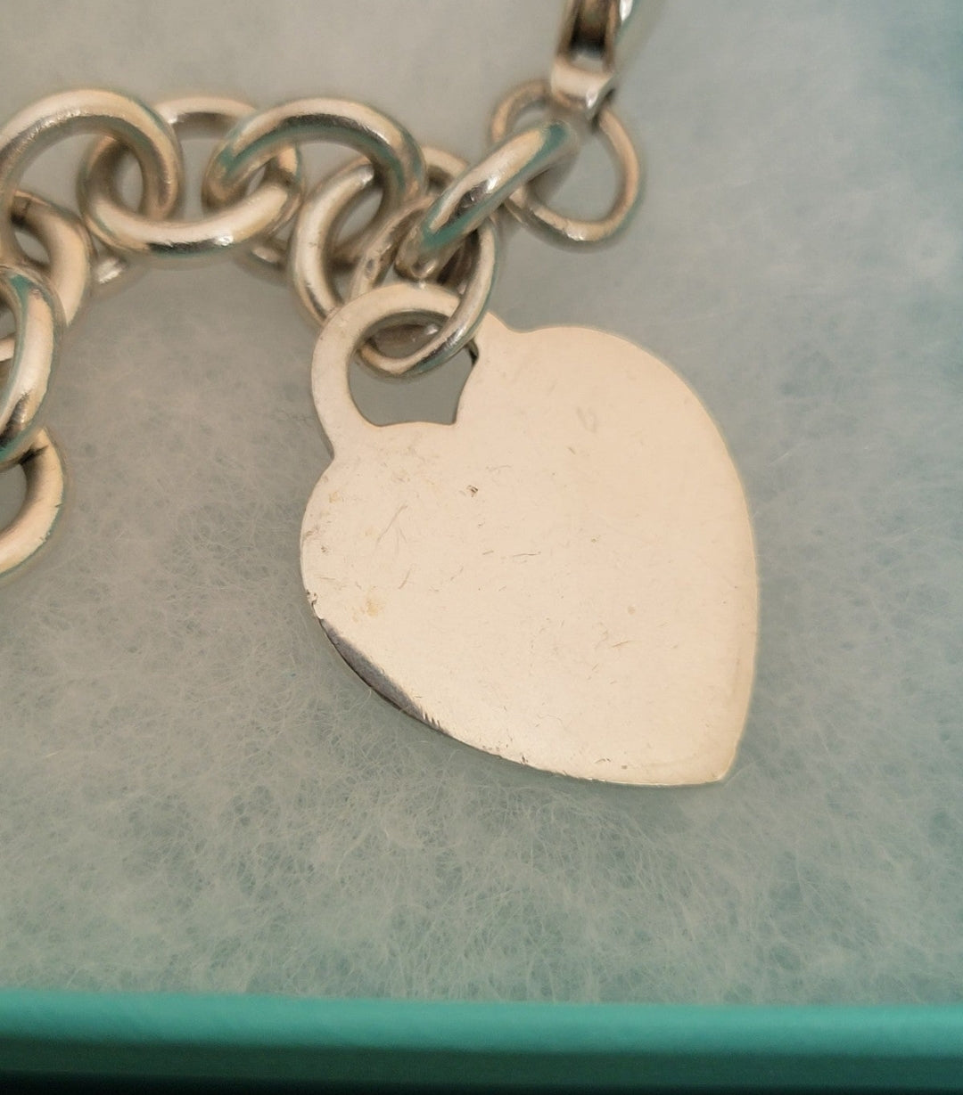 Tiffany & Co Vintage Heart Tag Charm Bracelet