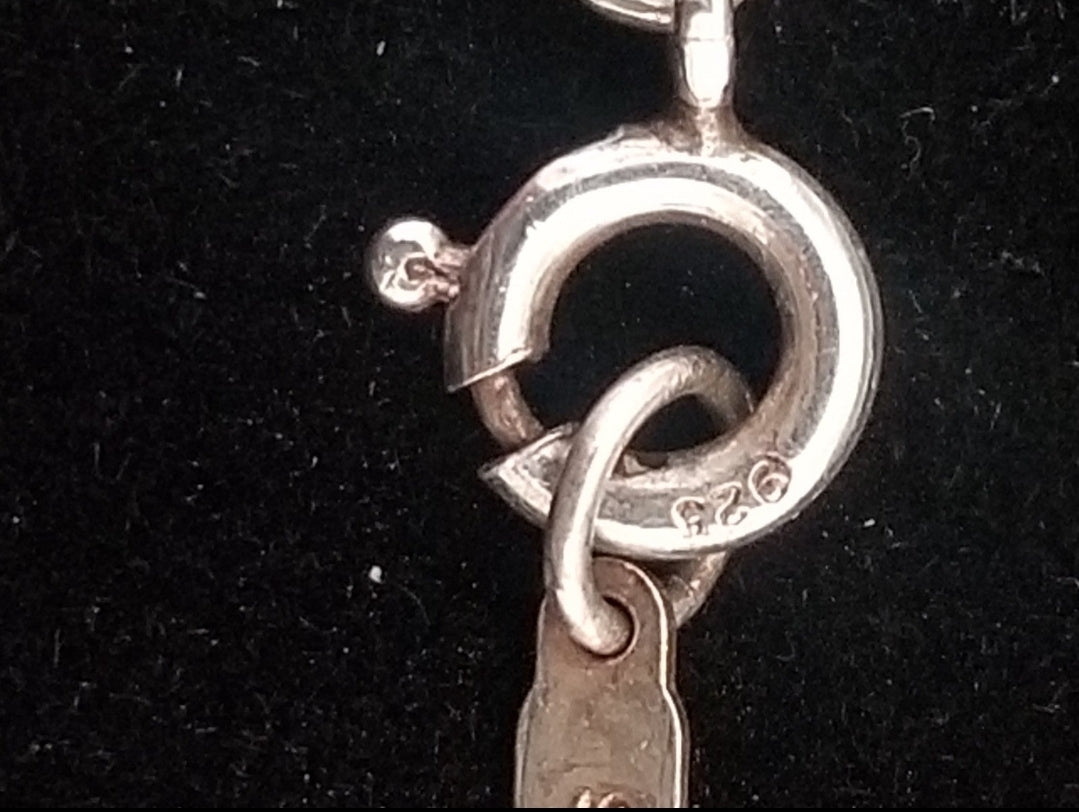 Tiffany & Co. 18k & 925 Vintage Heart Ribbon Pendant Necklace
