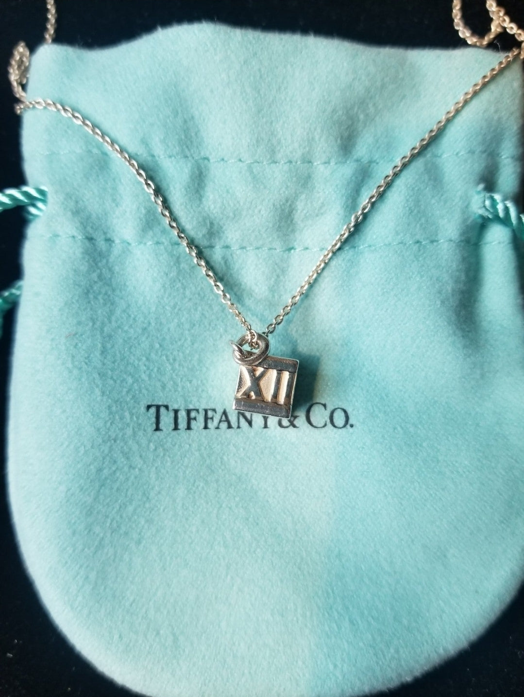 Tiffany & Co. Atlas Cube Necklace
