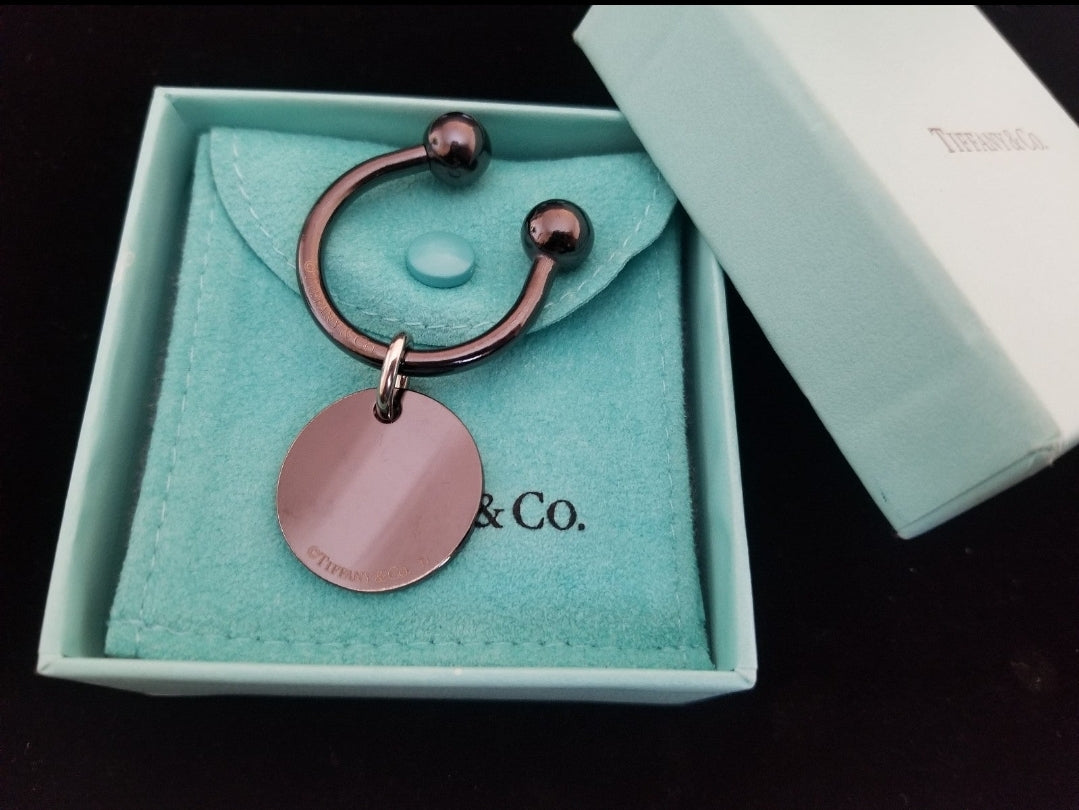 Brand New & Very Rare Tiffany & Co. Titanium Notes Key Ring