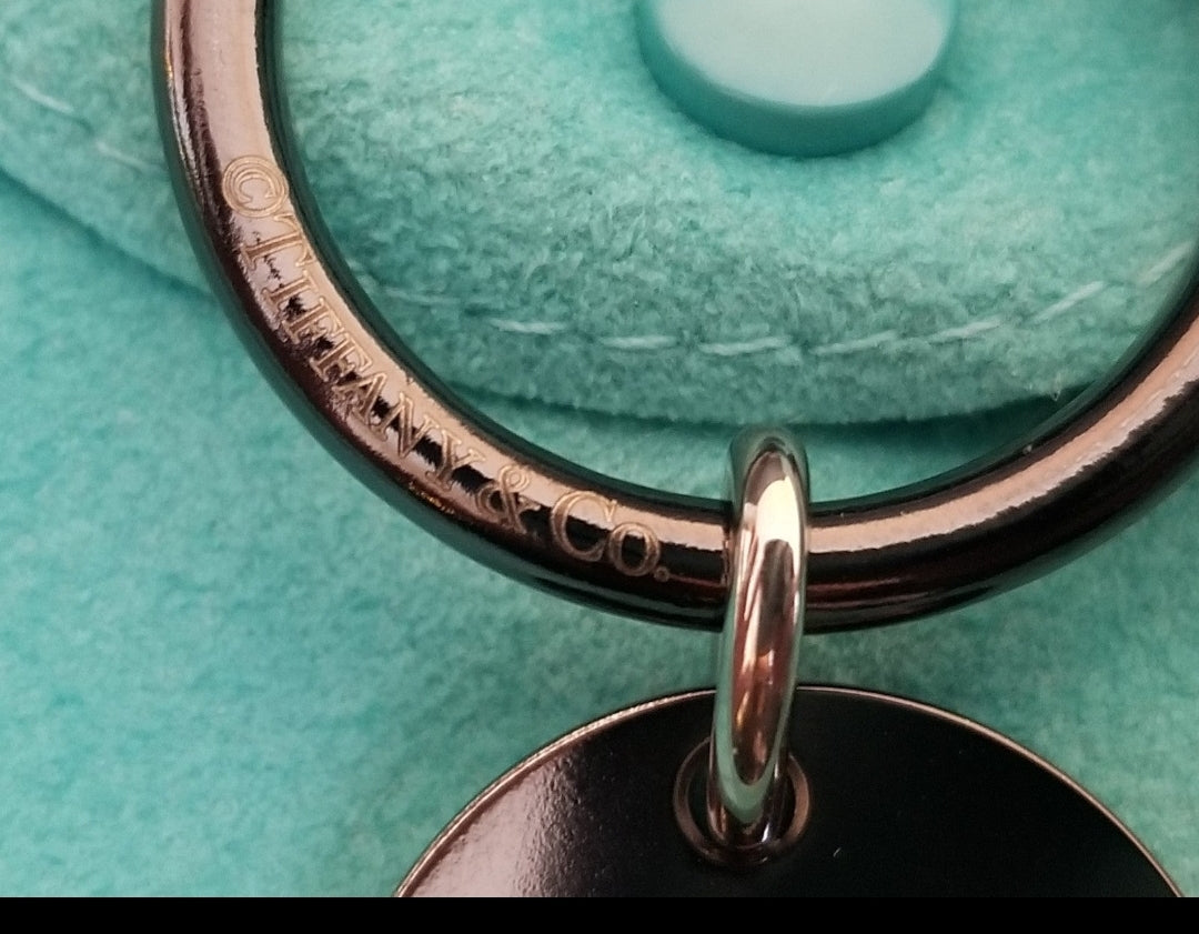 Brand New & Very Rare Tiffany & Co. Titanium Notes Key Ring