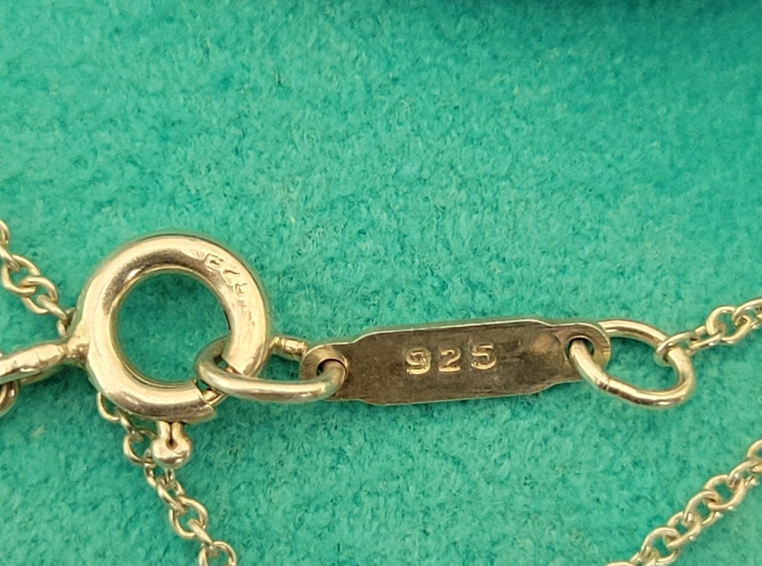 Vintage Tiffany & Co. Signature X 18k & 925 Pendant Necklace