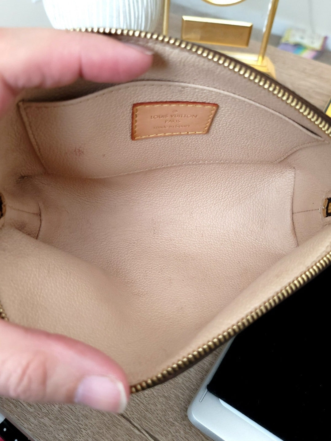 Louis Vuitton Monogram Pochette Cosmetic Bag Pouch