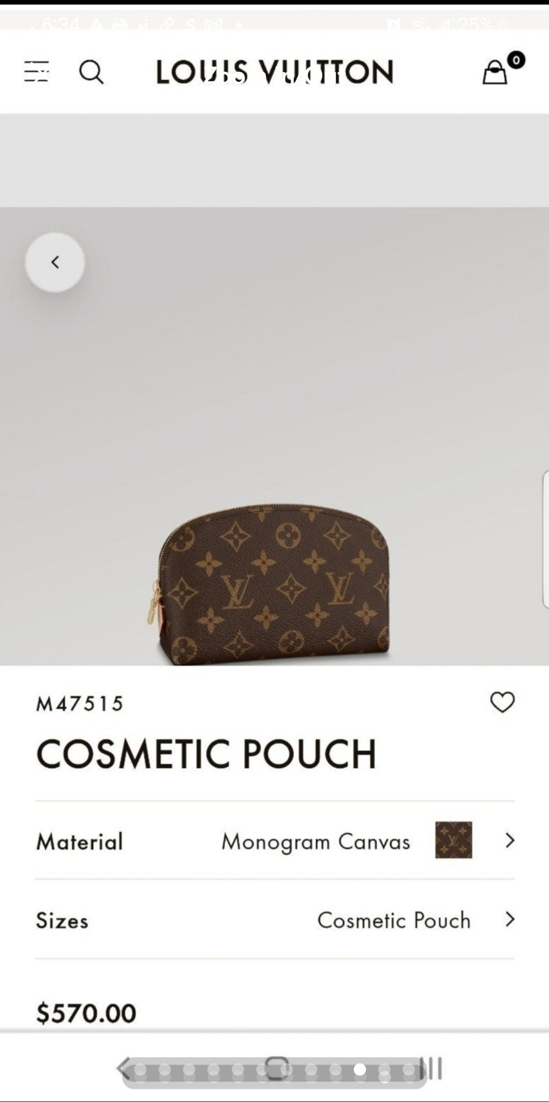Louis Vuitton Monogram Pochette Cosmetic Bag Pouch