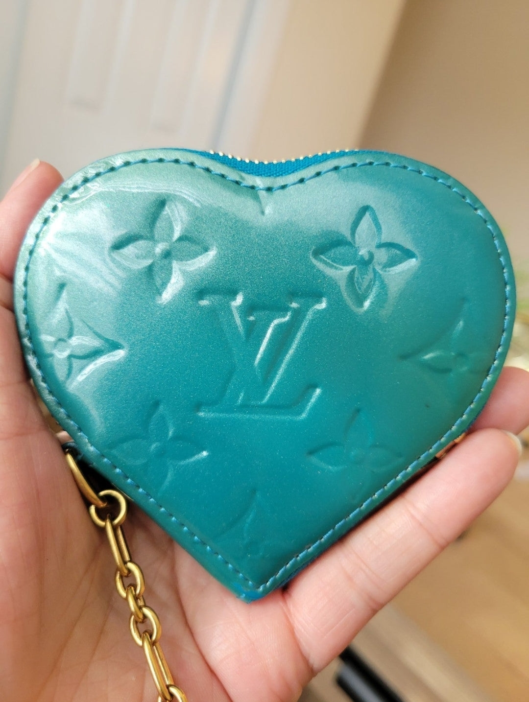 Louis Vuitton Monogram Vernis Heart Coin Purse