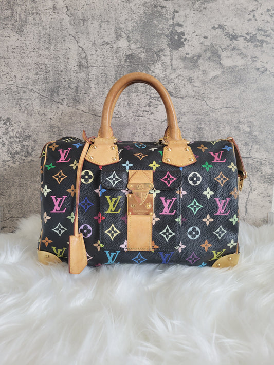 RARE Louis Vuitton X Takashi Murakami Multicolor Speedy 30