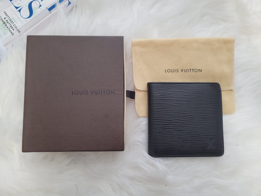 Louis Vuitton Men's Epi Portefeuille Marco Leather Bifold Wallet