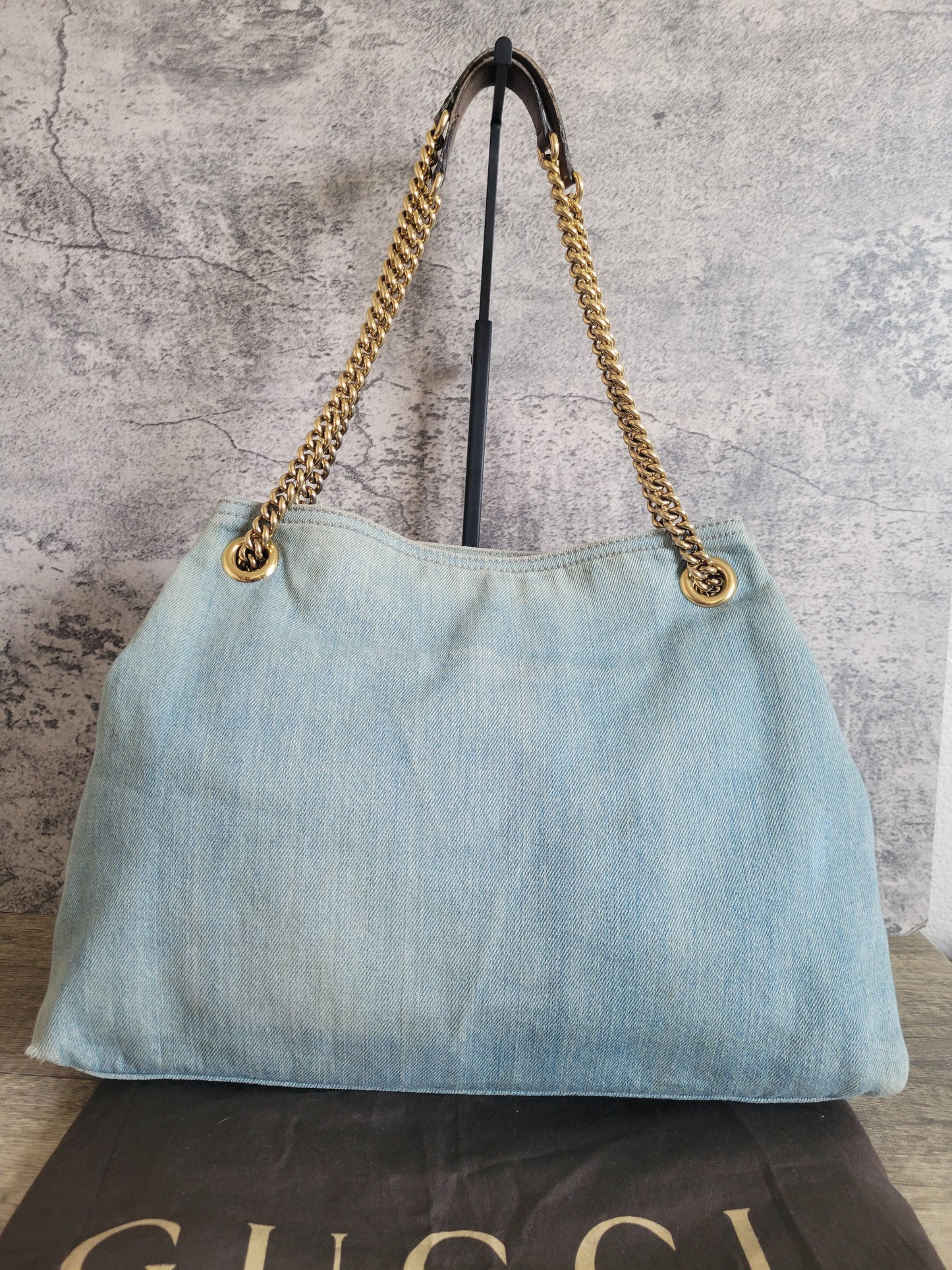 Gucci Denim Soho Chain Shoulder Bag