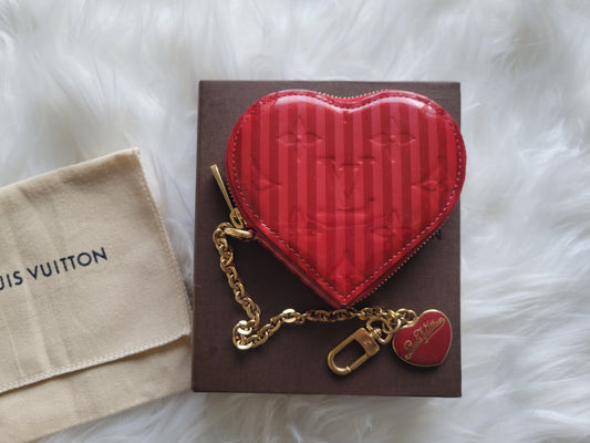 Louis Vuitton Limited Edition Rayures Heart Coin Purse