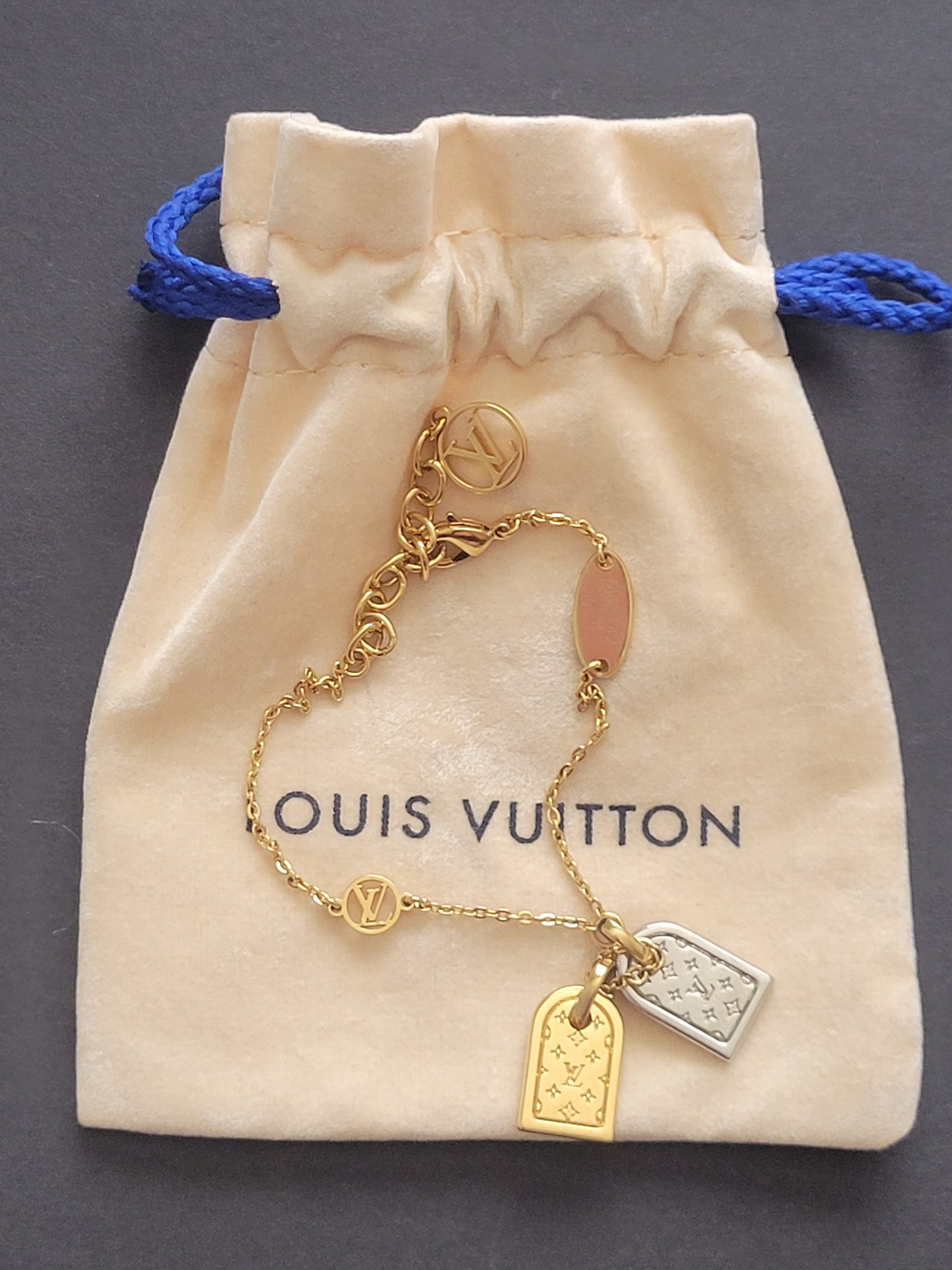 Louis Vuitton Two Tone Nanogram Bracelet