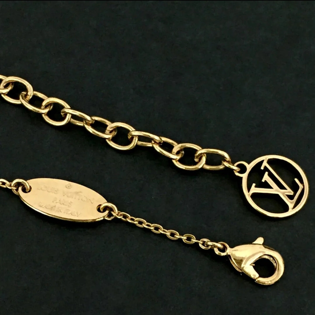 Louis Vuitton Two Tone Nanogram Bracelet