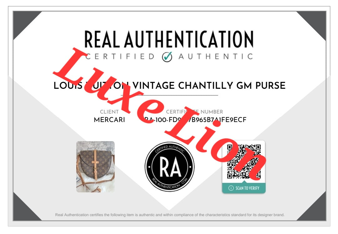 Louis Vuitton Vintage Chantilly GM Purse