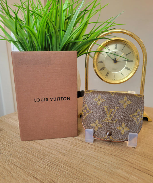 Vintage Louis Vuitton Monogram Porte Monnaie Gousset Coin Pouch Purse