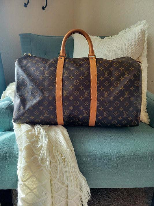 Louis Vuitton Keepall 50 Duffle Luggage Bag