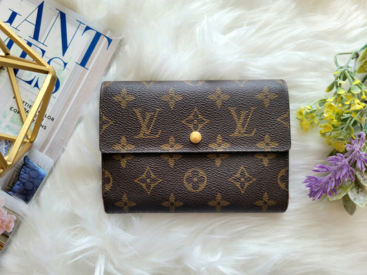 Louis Vuitton Monogram Porte Tresor Etui Papiers Passport Trifold Wallet
